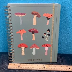 James Burke Collection “Keep Growing” Mushroom Notebook Perforated Pages +Folder